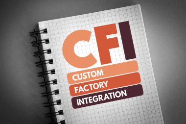 CFI - Not defterinde Özel Fabrika Entegrasyonu kısaltması, iş konsepti geçmişi