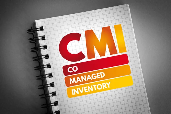 Cmi Managed Inventory Mozaikszó Jegyzettömbön Üzleti Koncepció Háttér — Stock Fotó