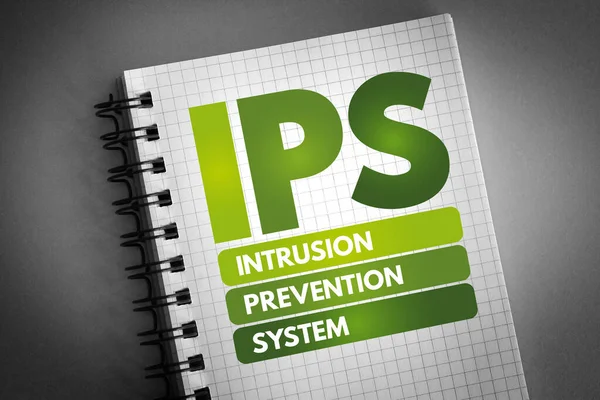 Ips Intrusion Prevention System Akronim Notepad Latar Belakang Konsep Teknologi — Stok Foto