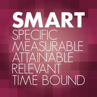 SMART - Özel, ölçülebilir, ulaşılabilir, ilişkili, zaman sınırlı kısaltma, iş konsepti geçmişi