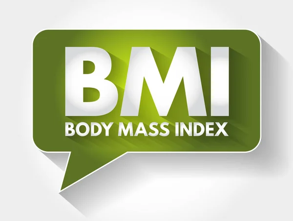 Bmi Body Mass Index Acronim Message Bubble Tło Koncepcji Zdrowia — Wektor stockowy
