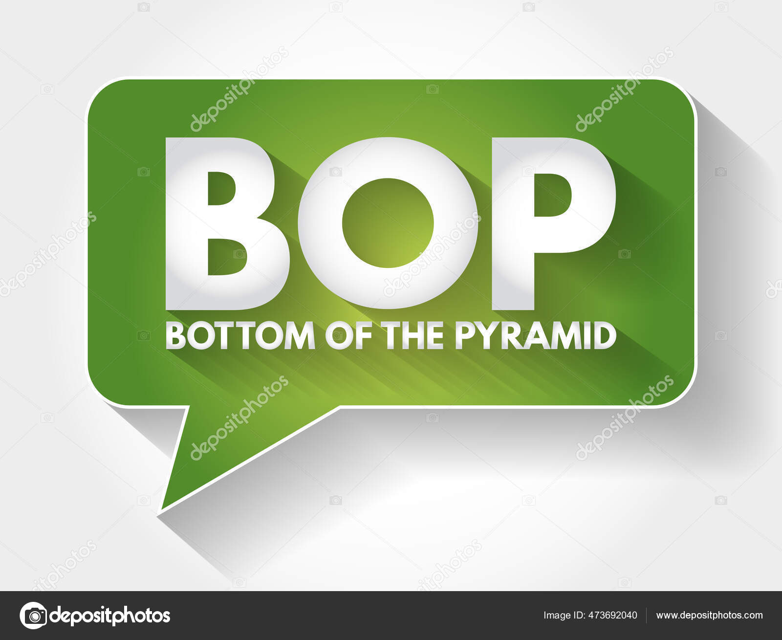 Bop Bottom Pyramid Acronym Message Bubble Business Concept Background