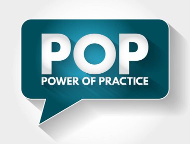 POP - Pratik Kısaltma Mesaj baloncuğu, iş konsepti geçmişi
