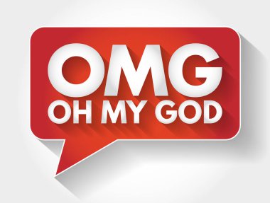 Aman Tanrım, mesaj balonu kısaltması, kavram arka planı.