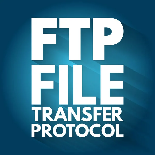 Ftp Akronim Protokol Transfer Berkas Latar Belakang Konsep Teknologi - Stok Vektor