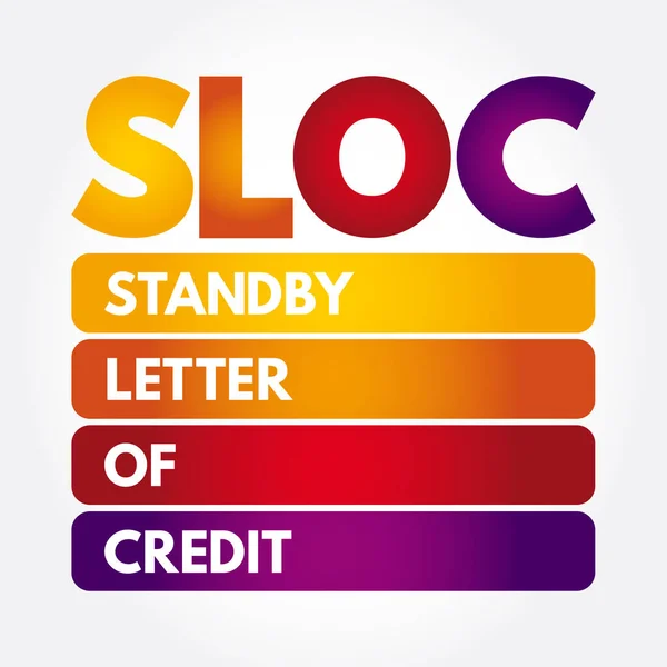 Sloc Standby Letter Credit Acronym Business Concept Background — Stock Vector