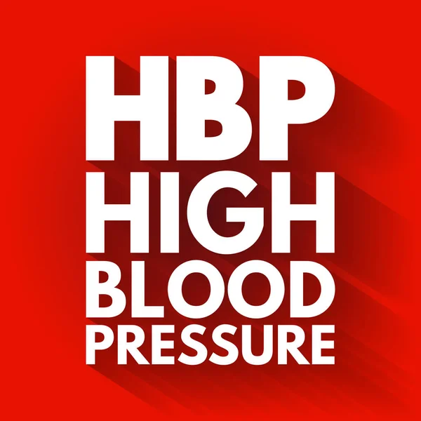 Hbp 高血压缩写 健康概念背景 — 图库矢量图片