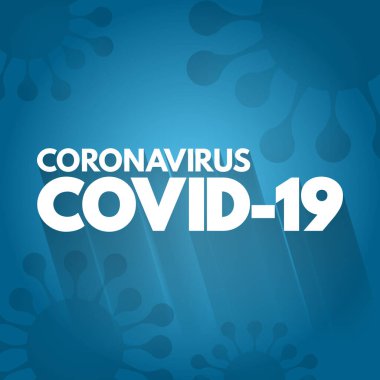 Coronavirus Covid-19 metin, tıbbi konsept arka plan