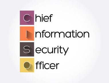 CISO - Chief Information Security Officer acronym, business concept backgroun clipart