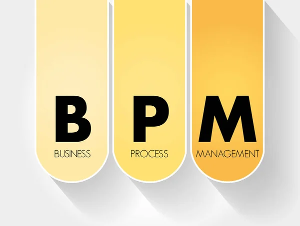 Bpm Acronyme Gestion Des Processus Opérationnels Contexte Concept Opérationnel — Image vectorielle