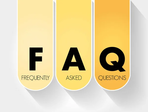 Faq Frequently Asked Questions Acronym Business Concept Background — Stock Vector