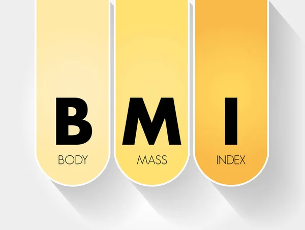 Bmi Indice Massa Corporea Acronimo Background Concetto Salute — Vettoriale Stock