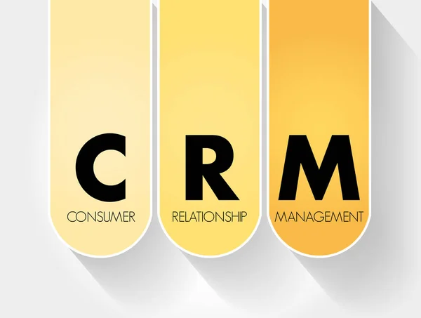 Crm Acrónimo Consumer Relationship Management Fundo Conceito Negócio —  Vetores de Stock