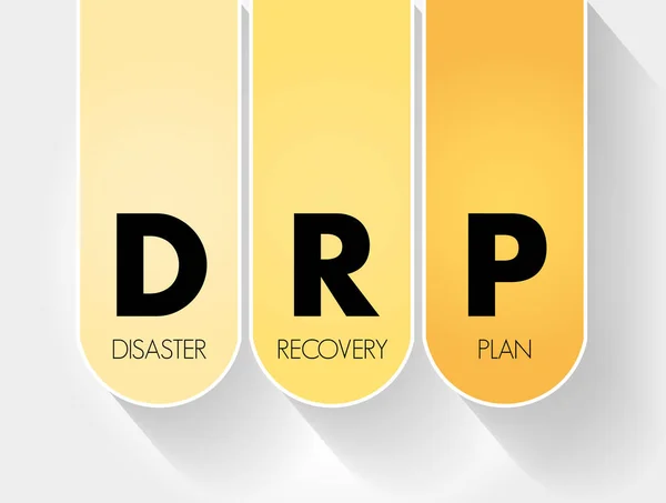 Drp Disaster Recovery Plan Acronym Business Concept — Stock Vector