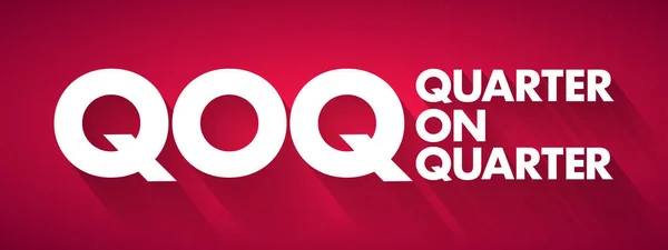 Qoq Quarter Quarter Αρκτικόλεξο Επιχειρηματικό Υπόβαθρο Έννοια — Διανυσματικό Αρχείο