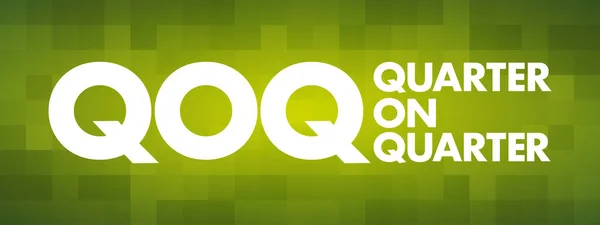 Qoq Quarter Quarter Αρκτικόλεξο Επιχειρηματικό Υπόβαθρο Έννοια — Διανυσματικό Αρχείο