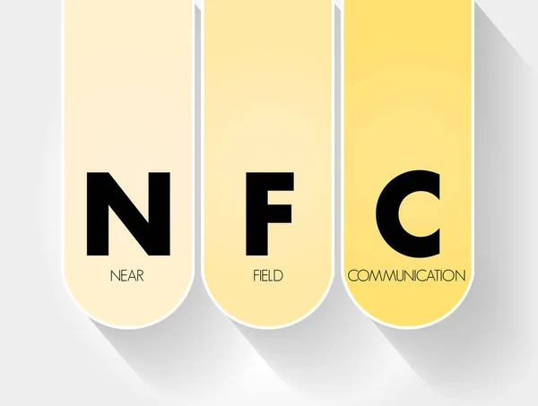 Nfc Acrónimo Field Communication Technology Concept Background — Vector de stock
