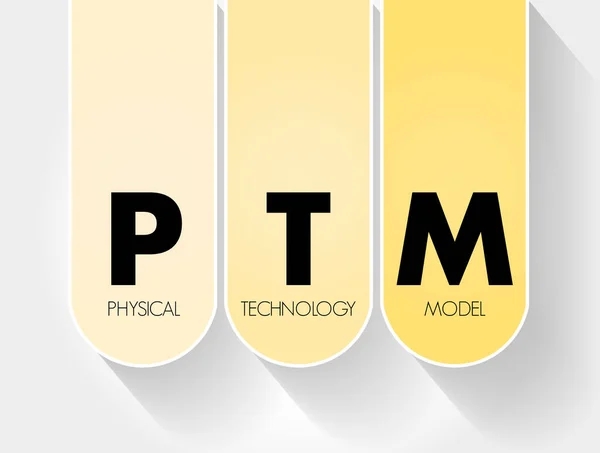 Ptm Akronim Model Teknologi Fisik Latar Belakang Konsep - Stok Vektor