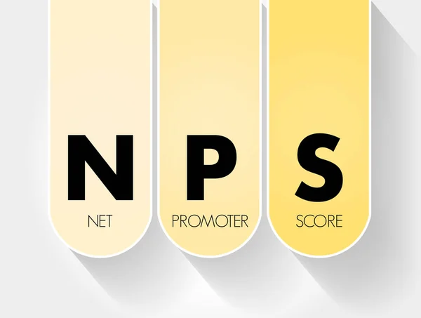 Nps Akronim Net Promoter Score Latar Belakang Konsep Bisnis - Stok Vektor