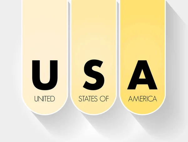 Estados Unidos América Acrónimo Concepto Fondo — Archivo Imágenes Vectoriales