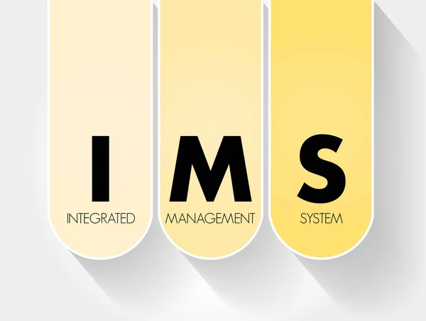 Ims Integriertes Managementsystem Akronym Geschäftskonzept Hintergrund — Stockvektor