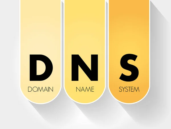 Dns Akronim Sistem Nama Domain Latar Belakang Konsep Teknologi - Stok Vektor