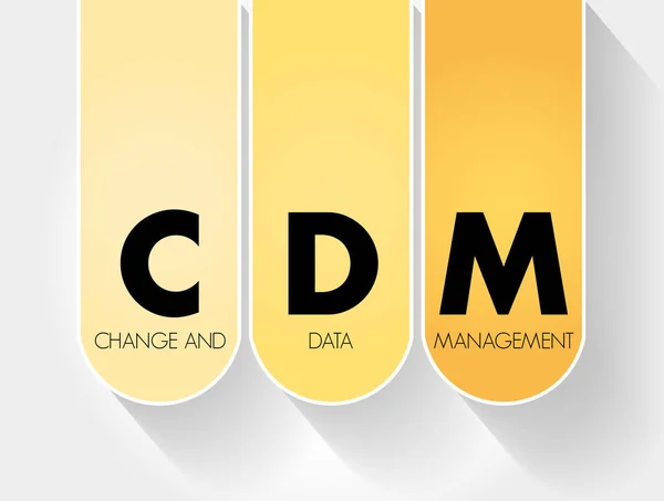 Cdm Change Data Management Acronym Business Concept Background — Stock Vector