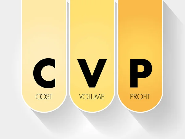 Cvp Akronim Profit Volume Biaya Latar Belakang Konsep Bisnis - Stok Vektor