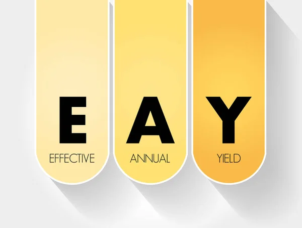 Eay Effective Annual Yield Akronym Geschäftskonzept Hintergrund — Stockvektor
