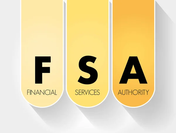 Fsa Financial Services Authority Acronym Business Concept Background — Stock Vector