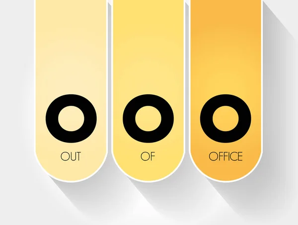 Ooo Out Office Business Concepts Background — 스톡 벡터