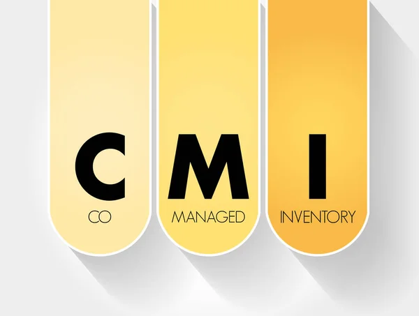 Cmi Managed Inventory Acronim Tło Koncepcji Biznesowej — Wektor stockowy