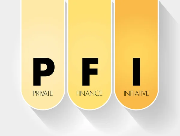 Pfi Iniciativa Financiación Privada Acrónimo Fondo Del Concepto Negocio — Vector de stock