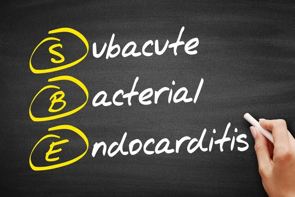 Sbe Endocardite Bacteriana Subaguda Acrônimo Fundo Conceitual — Fotografia de Stock