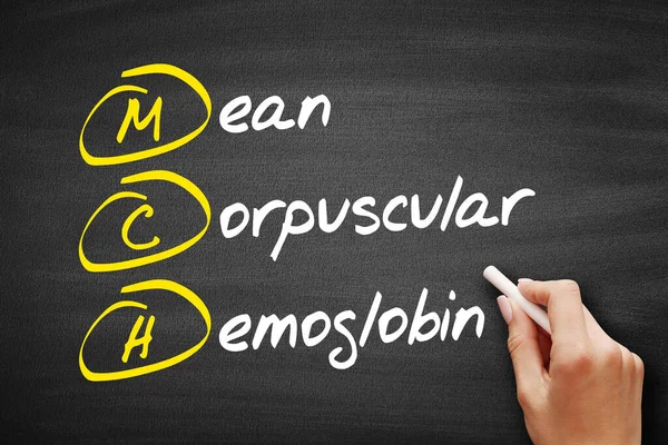 Mch Mean Corpuscular Hemoglobin Acronym Concept Schoolbord — Stockfoto