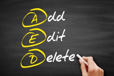 AED - Tahtaya ekleme, düzenleme ve silme, kısaltma iş kavramı