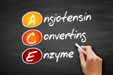 ACE - Angiotensin Enzim kısaltması, karatahta konsepti