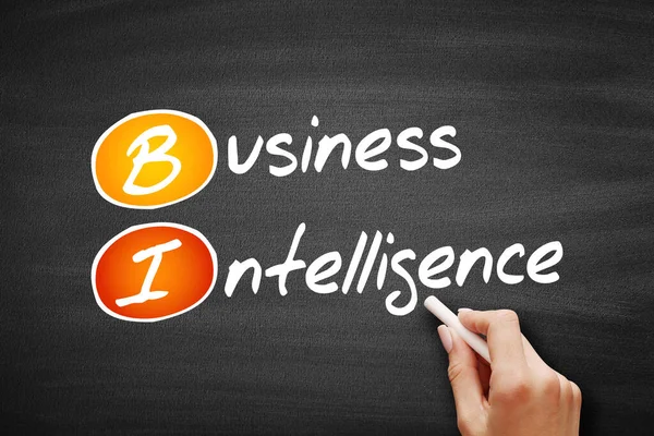 Сокращение Business Intelligence История Бизнес Концепции — стоковое фото