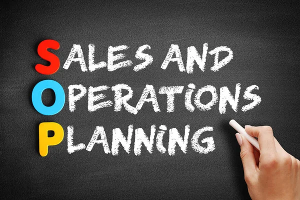 Sop Sales Operations Planning Acroniem Business Concept Blackboar — Stockfoto