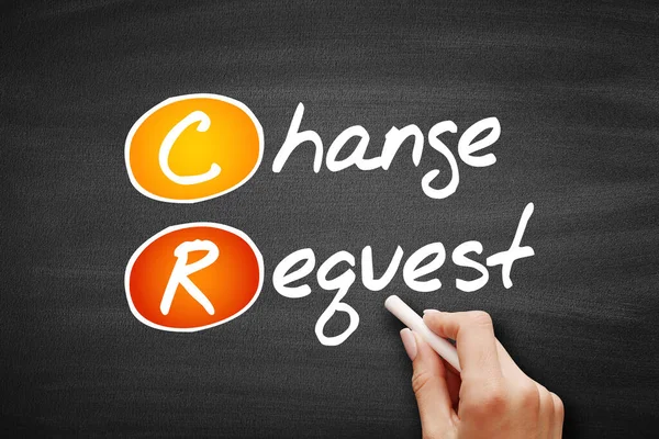 Change Request Business Concept Blackboard — Stock Photo, Image