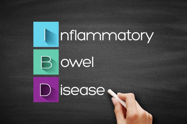 Ibd 炎症性腸疾患の頭字語 黒板の医療概念の背景 — ストック写真