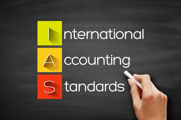 Ias International Accounting Standards Acronyme Contexte Concept Entreprise Sur Tableau — Photo