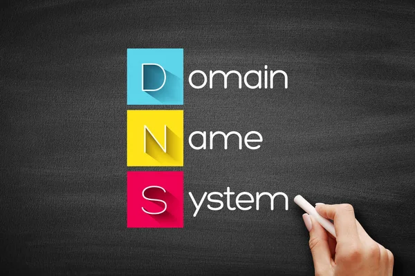 Dns Akronim Sistem Nama Domain Latar Belakang Konsep Teknologi Pada — Stok Foto