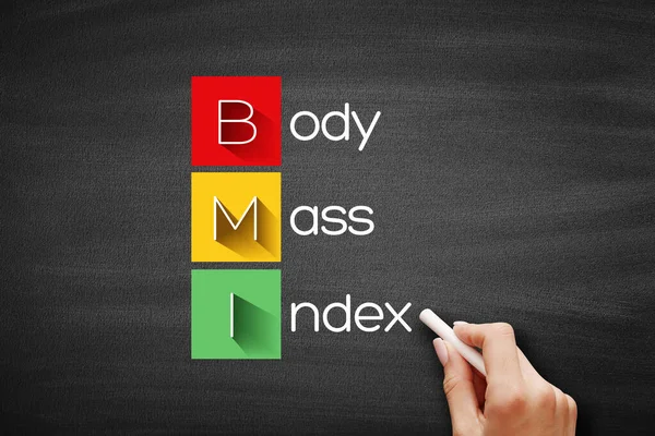 Bmi Body Mass Index Akronym Koncept Zdraví Tabuli — Stock fotografie