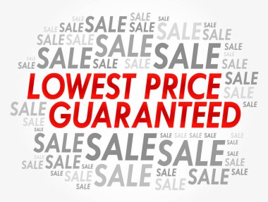 En düşük fiyat garantili kelimeler bulutlar, iş konsepti geçmişi