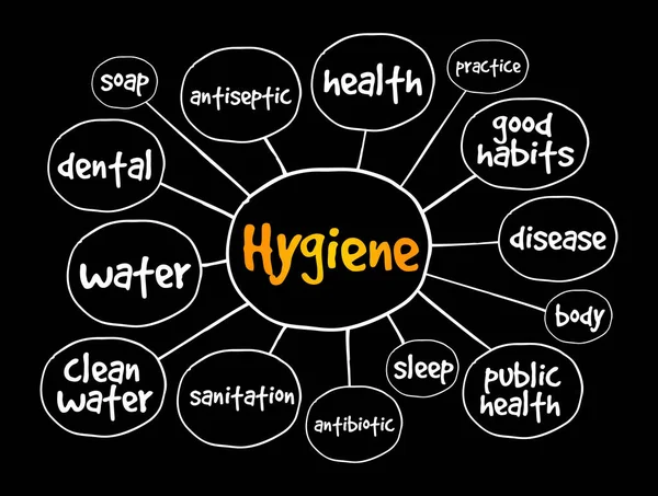 Hjernekart Hygiene Helsemessig Konsept Presentasjoner Rapporter – stockvektor