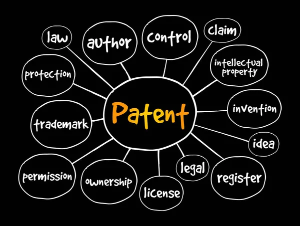 Patent Zihin Haritası Sunum Raporlar Için Konsepti — Stok Vektör