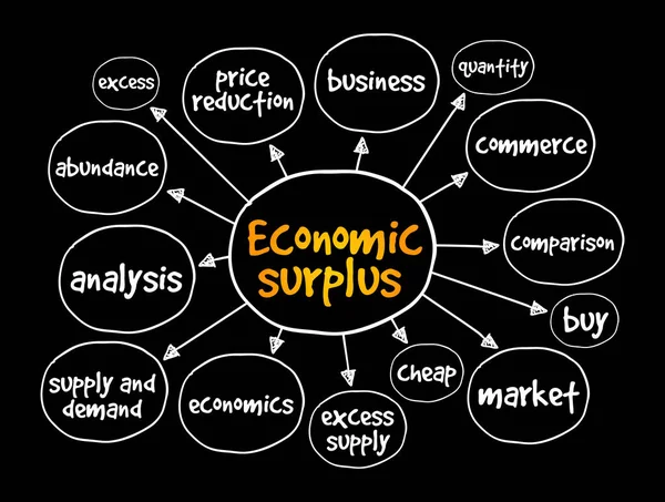 Economic Surplus Mind Map Business Concept Presentations Reports — Stock Vector