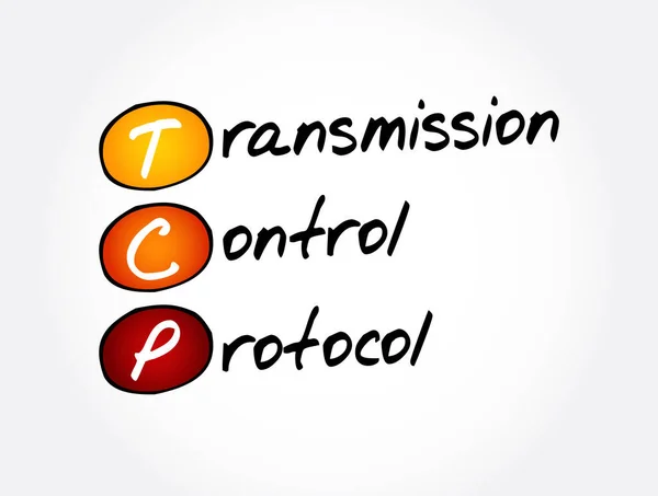 Tcp Akronim Protokol Kontrol Transmisi Latar Belakang Konsep Teknologi - Stok Vektor