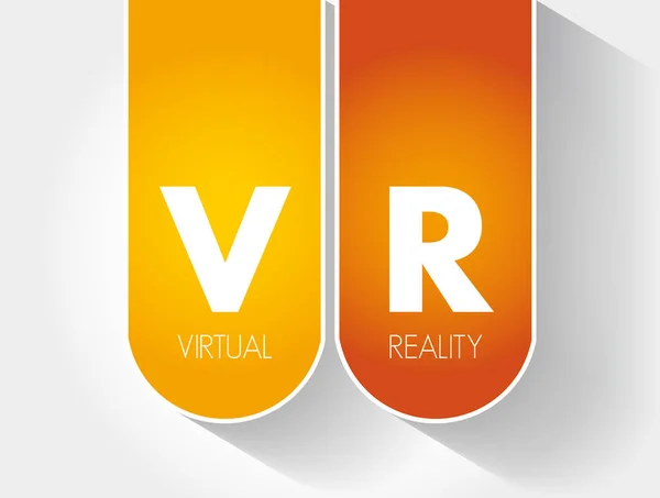 Acronimo Realtà Virtuale Background Concettuale Tecnologico — Vettoriale Stock